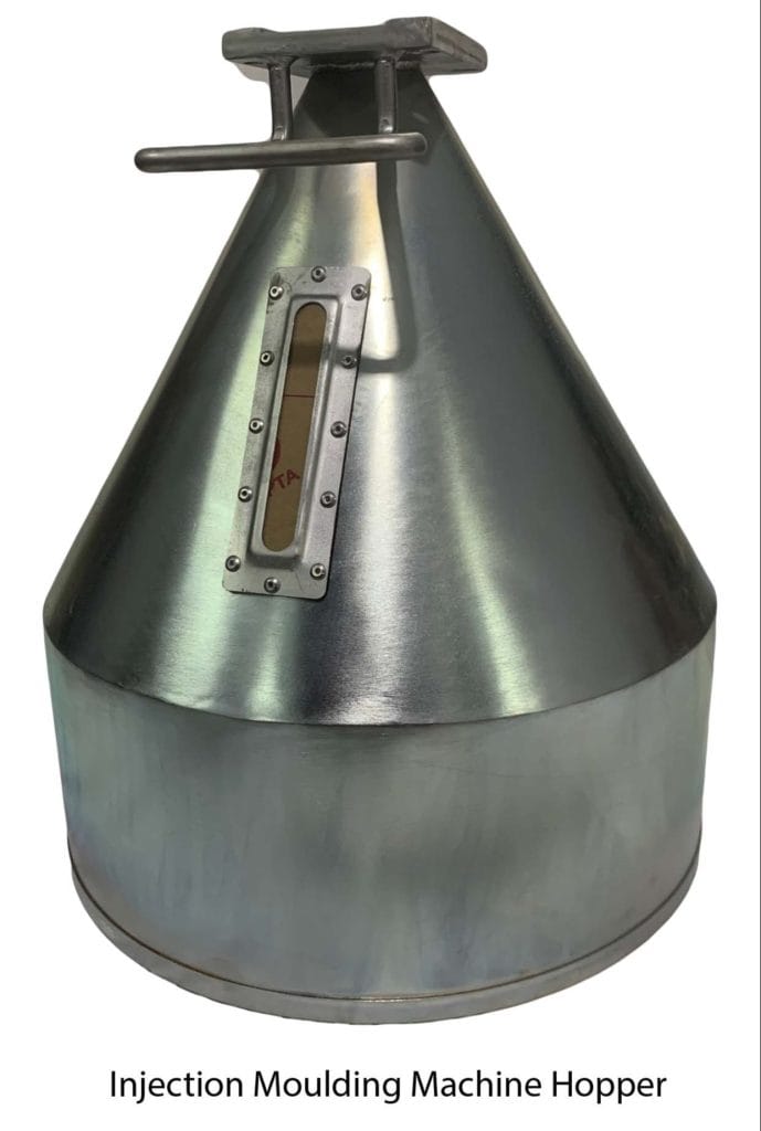 ساخت قیف استیل دستگاه تزریق پلاستیک و دستگاه اکسترودر و گرانول