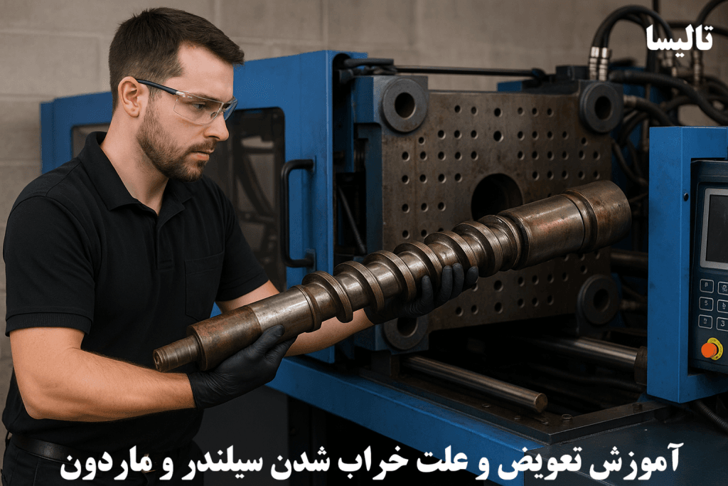 آموزش تعویض سیلندر و ماردون دستگاه تزریق پلاستیک + علائم خرابی