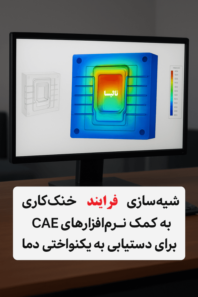 شبیه‌سازی فرآیند خنک‌کاری قالب با CAE: کلید دستیابی به یکنواختی دما و کیفیت برتر