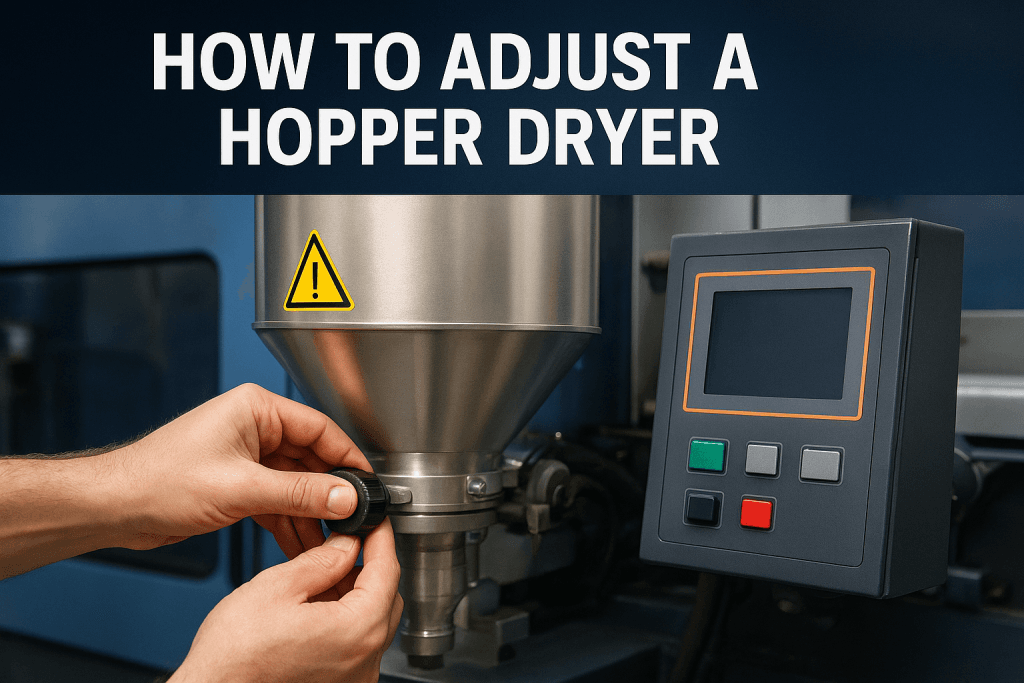 چگونه گازگیر (هاپر درایر) دستگاه تزریق پلاستیک را تنظیم کنیم؟ (راهنمای گام به گام)