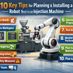 ده نکته کلیدی برای برنامه‌ریزی و نصب موفق یک ربات در کنار دستگاه تزریق پلاستیک