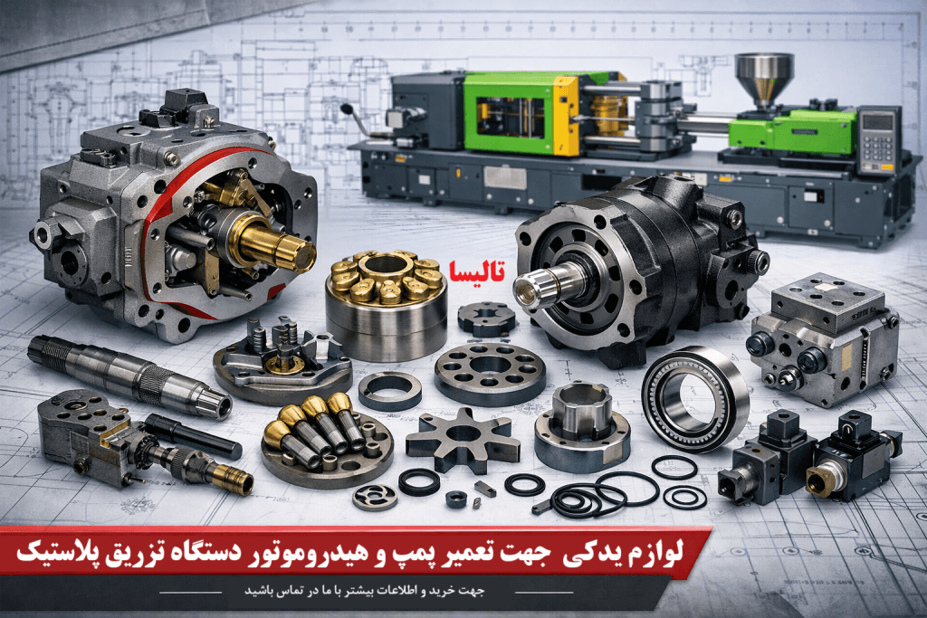 راهنمای جامع اجزای داخلی پمپ هیدرولیک و هیدروموتور در دستگاه تزریق پلاستیک + تأمین و خرید قطعات برای تعمیرات
