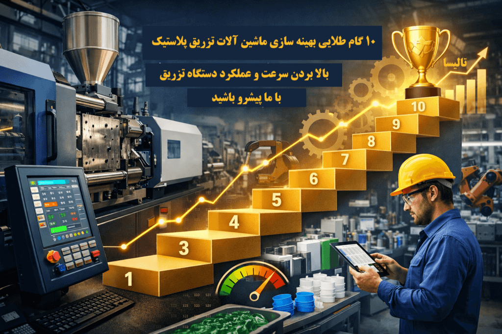 ده گام طلایی برای بهینه‌سازی عملکرد دستگاه تزریق پلاستیک در کارخانه شما